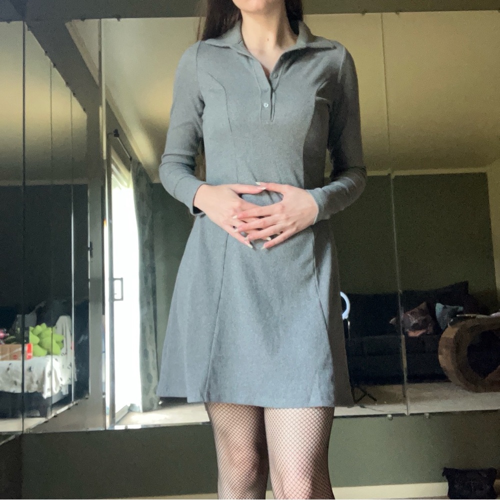 NEW GREY MOD CASUAL DRESS